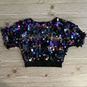 Forever21 Sequin Crop Top Small